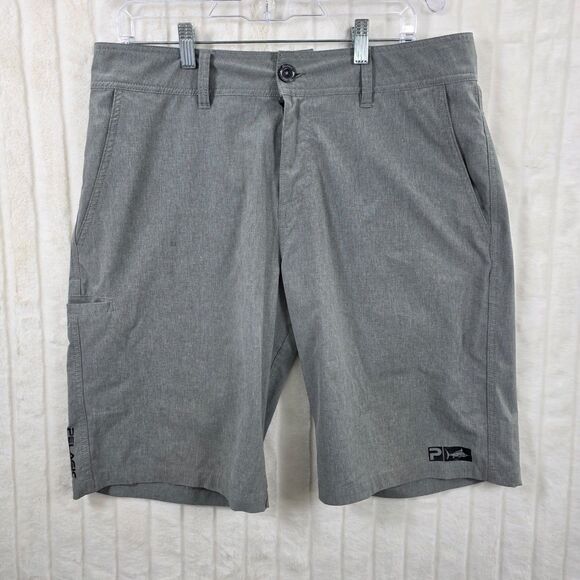 Pelagic Men's High Performance Deep Sea Hybrid Fishing Shorts Light Gray Size 34 - Picture 1 of 16